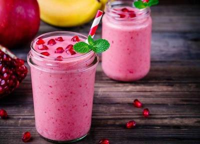 طرز تهیه اسموتی انار کافی شاپی ، چیکار کنم شیر توی اسموتی نبُره؟